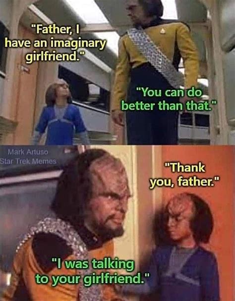 Alexander And Worf Tng Startrek Star Trek Funny Star Trek Ds9