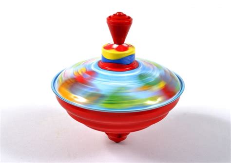 Top Toy Vector Kids Whirligig Humming Spinner Colorful Spinning Playing