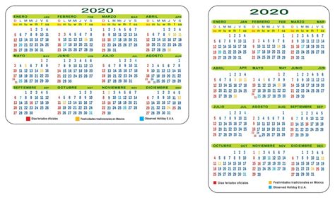 Calendario 2020 Dias Festivos Oficiales Mexico Calendario 2019