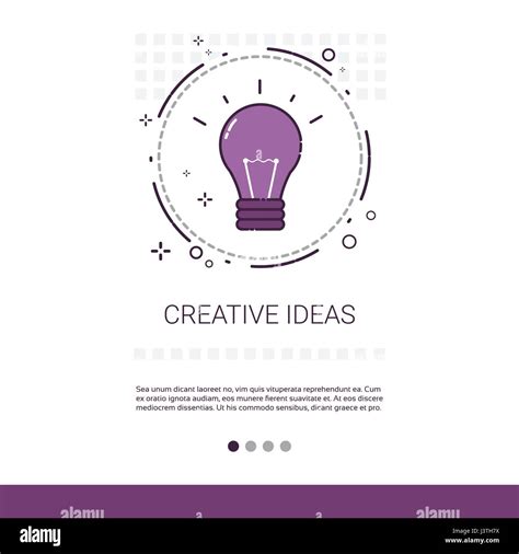 New Creative Idea Innovation Banner With Copy Space Stock Vector Image