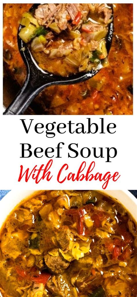 Did you overindulge a bit during. Vegetable Beef Soup with Cabbage | Recipe | Cabbage soup, Low carb side dishes, Beef