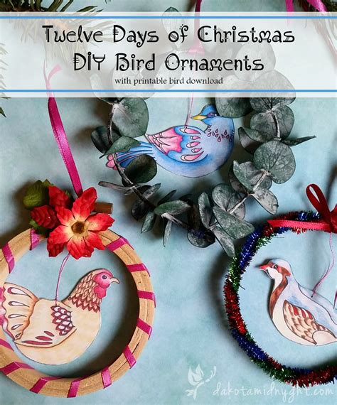 Twelve Days Of Christmas Diy Bird Ornament Free Download And Tutorial