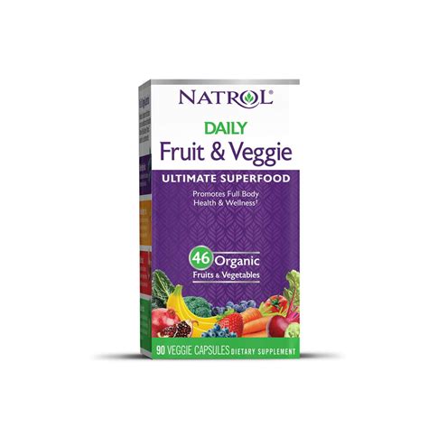 Natrol Daily Fruit And Veggie Capsules 90 Ct
