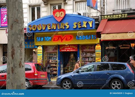 Sex Shop In Montmartre Paris Editorial Stock Image Image Of Window