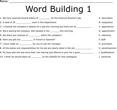 Word Building 1 Worksheet Wordmint