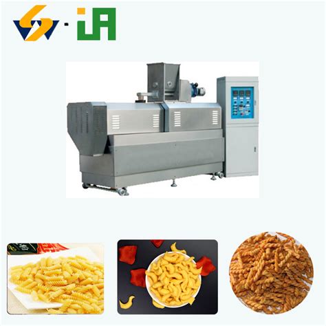 Single Screw Extruder Fried 2d 3d Pellet Snacks Chips Macaroni Pasta Making Machine China