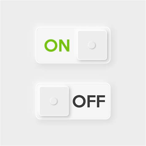 Premium Vector Icon On And Off Toggle Switch Button