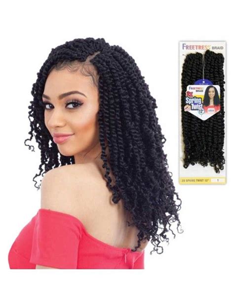 Freetress Synthetic Hair Crochet Braid 2x Spring Twist 12 Ksp12 On For The