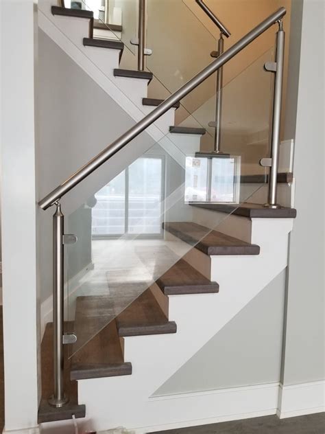 20 Staircase Handrails With Wood And Glass