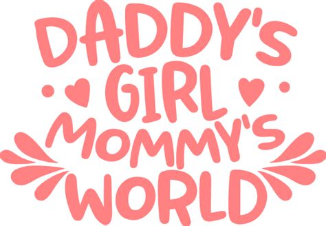 Daddys Girl Mommys World Newborn Baby Free Svg File Svg Heart