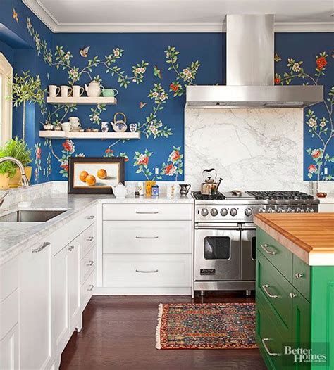 16 Creative Ways To Use Wallpaper In The Kitchen Kitchen Wallpaper