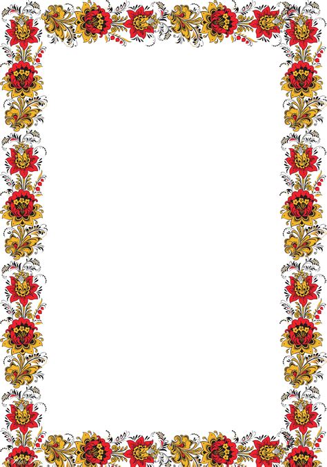 Insert frames into word 2007. хохломское | Flower frames, Flower frame, Framed wallpaper