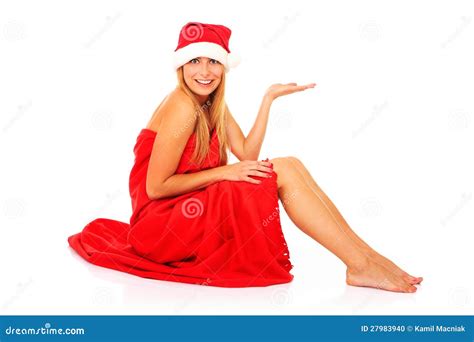 Sexy Kerstman Stock Foto Image Of Vrolijk Schoonheid 27983940
