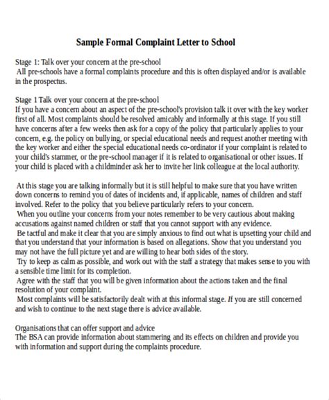 In such cases request for correction is supposed to be complied quickly and willingly without persuasion. FREE 11+ Sample Formal Complaint Letter Templates in PDF ...