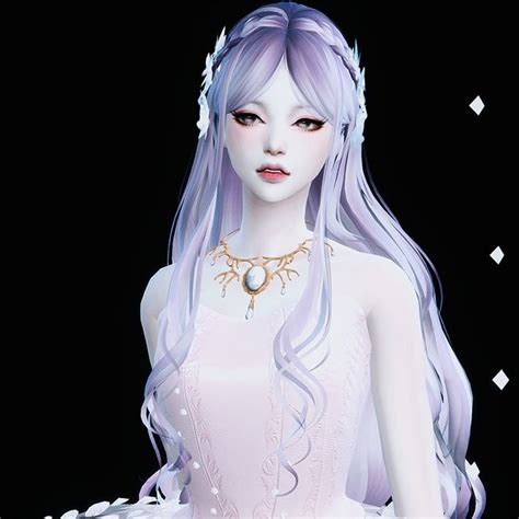 Synn Snow Mist Hair Zouyou On Patreon Sims Hair Sims 4 Dresses