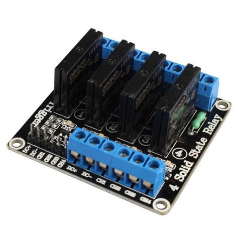 5V 4 Channel SSR Solid State Relay Low Level Trigger With Fuse Stable