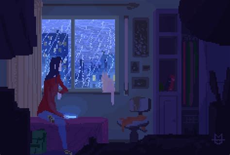 Pixel Rain  By Anarde On Deviantart