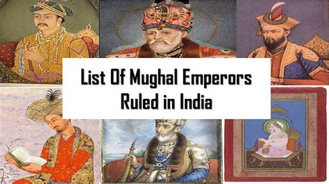 List Of Mughal Emperors Ruled In India Youtube