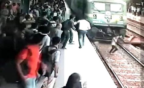 Miracle Caught On Camera Girl Survives After Being Run Over By Train