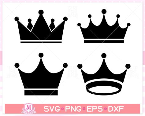 Crown Svg File Princess Svg Prince Svg Queen King Crown Instant