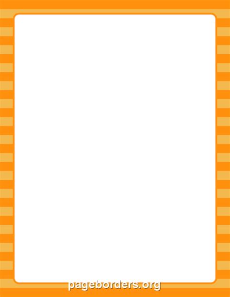 Orange Striped Border Clip Art Page Border And Vector