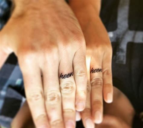 50 Matching Wedding Ring Tattoos For Couples 2022