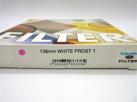 Schneider Optics 138mm White Frost 1 Filter Tiffen Pro Mist 68 086338 For Sale Online Ebay