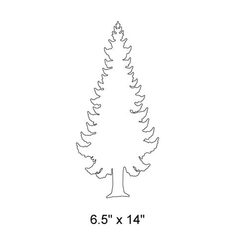 Pine Tree Stencil Large Tree Stencil For Walls My Wonderful Walls