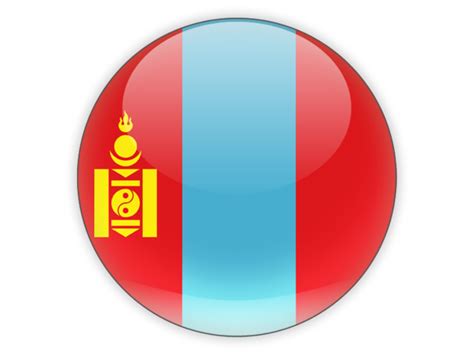 Round Icon Illustration Of Flag Of Mongolia