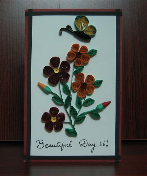 Daydreams Quilled Flower Card