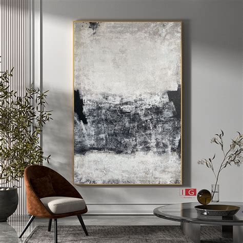 Black And White Painting Black And White Textured Wall Art Black And