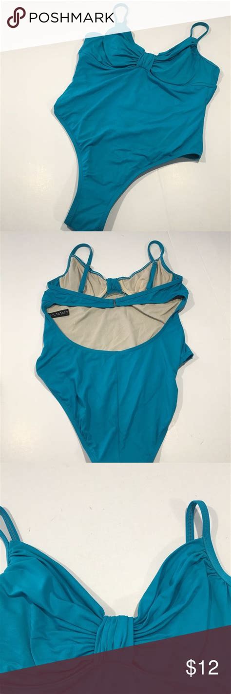 Turquoise One Piece Swimsuit With Underwire Size One Piece Swimsuit