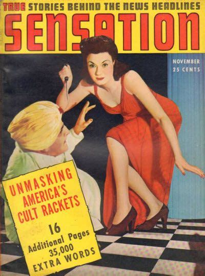 Nov 1942 Sensation Vintage Magazine Cover Sensation Magazine Cover