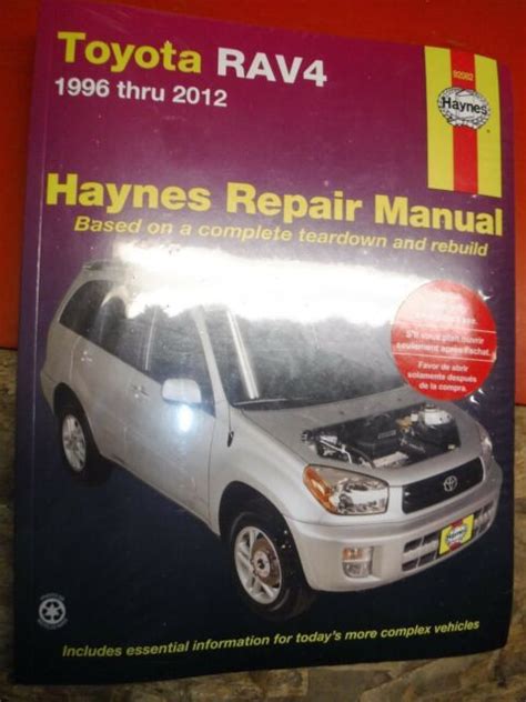 1996 2012 Toyota Rav4 Haynes Repair Manual Service Nos 98 99 01 02 03