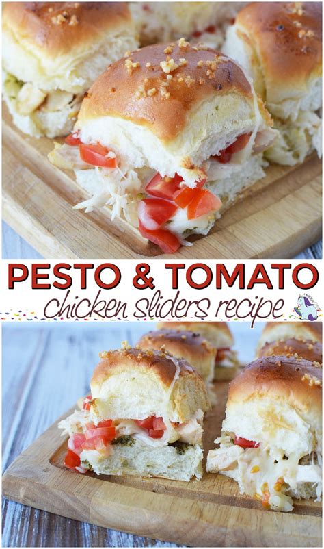 Pesto Chicken Sliders Recipe For Tasty Game Day Party Food Recipe