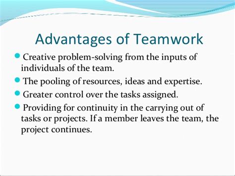 Group projects can help students develop a host of skills that are increasingly important in the professional world (caruso & woolley, 2008; Advantages Of Teamwork