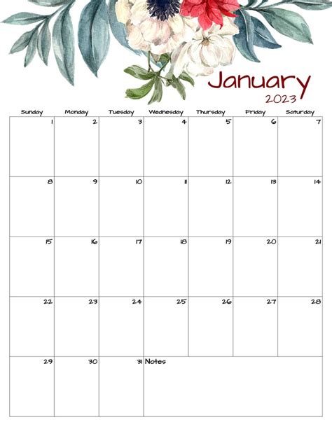 Fillableeditable January Calendar January 2023 Calendar Etsy