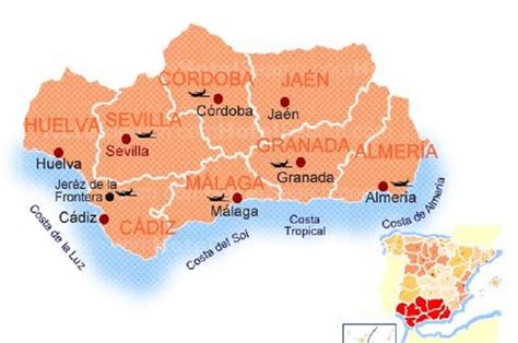 Check spelling or type a new query. Karte der Küsten von Andalusien - Andalusien Rundreise