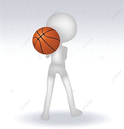 3d Human Basketball Player Background And Stick Vector Background And