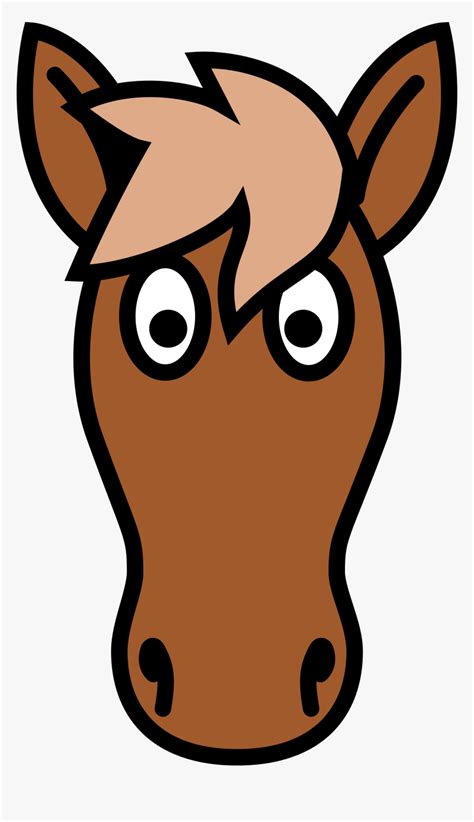 Simple Clipart Horse Head Simple Cartoon Horse Head Hd Png Download