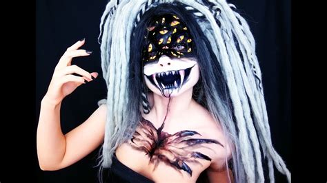Halloween Makeup Tutorial Bodypaint Monster Youtube