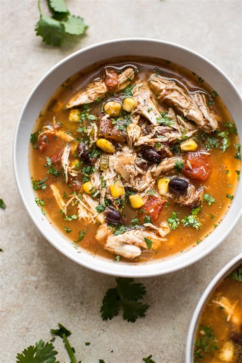 Need something easy for dinner tonight? Crockpot Chipotle Chicken Soup • Salt & Lavender
