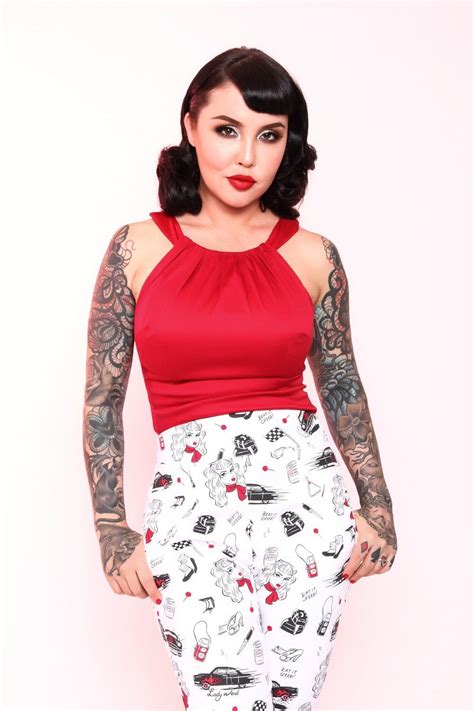 Pinup Couture Harley Top In Red Pinup Girl Clothing Pinup Couture