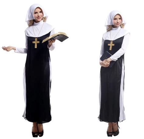free shipping brand new adult woman perfomance dress female priest cosplay costumes halloween