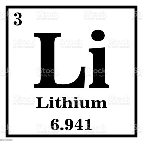 Lithium Periodic Table Of The Elements Vector Illustration Eps 10 Stock