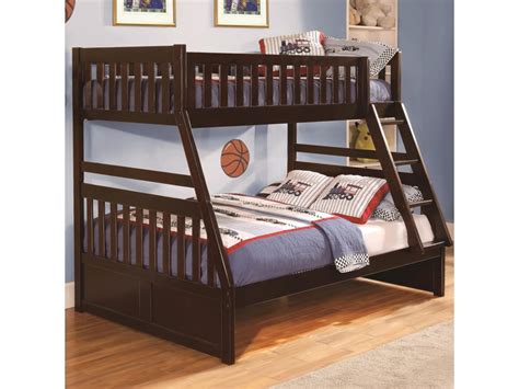 Homelegance Rowe Twin Over Full Bunk Bed With Slats Darvin Furniture