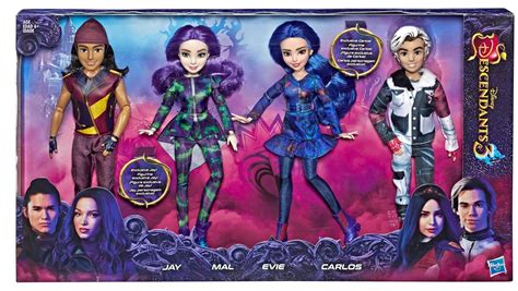 Dolls And Accessories Disney Descendants Exclusive 4 Pack Jay Evie Mal