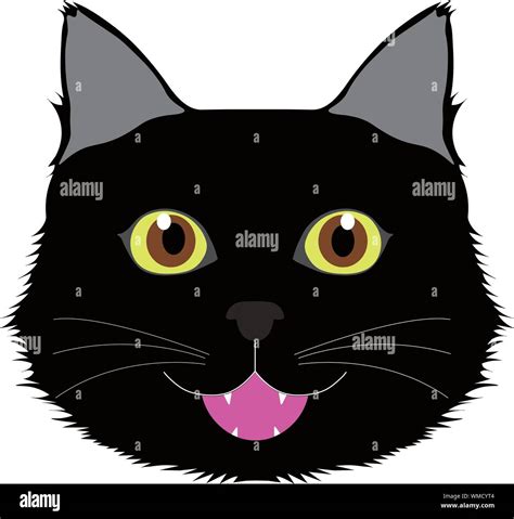 Illustration Of A Smiling Black Cat In Vectors Stock Vector Image And Art