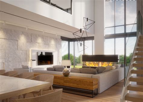 Warm Modern Interior Design Vis For Lk Projektpl On