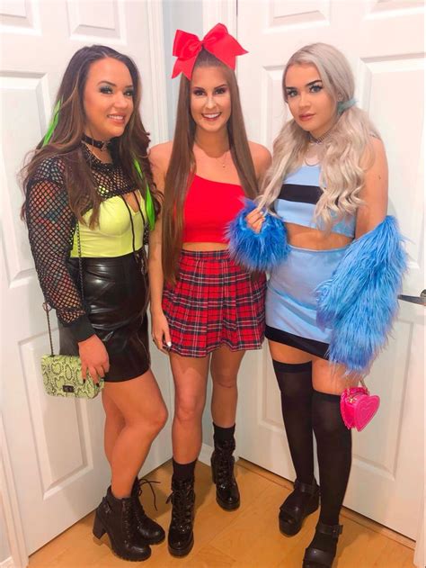 Powerpuff Girls In 2020 Girl Group Halloween Costumes Trio Halloween